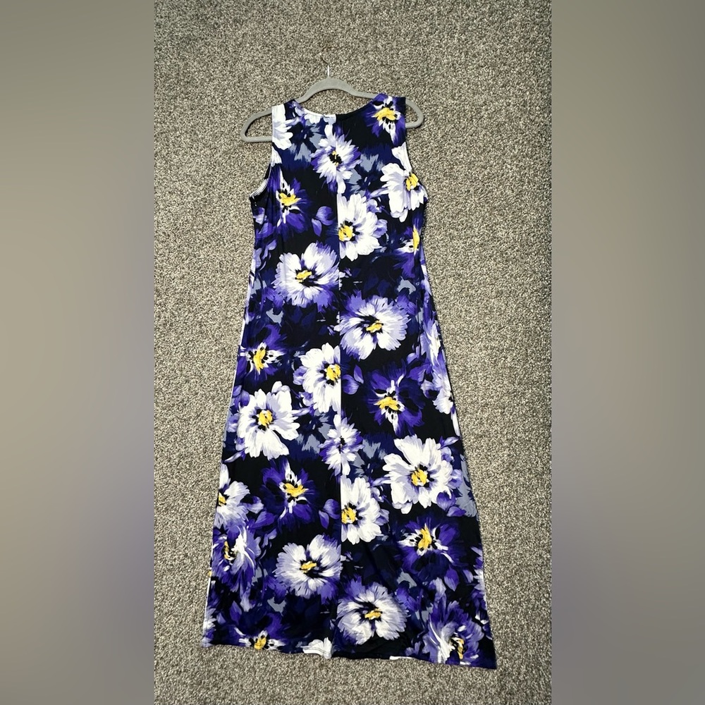 NWT Nina Leonard Floral Print Maxi Dress Size Large - Picture 4 of 6